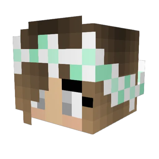 Pea_monster Minecraft avatar head, 3D render