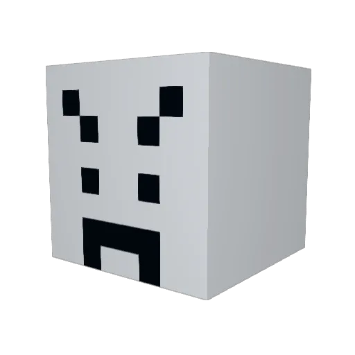 Peabubt Minecraft avatar head, 3D render