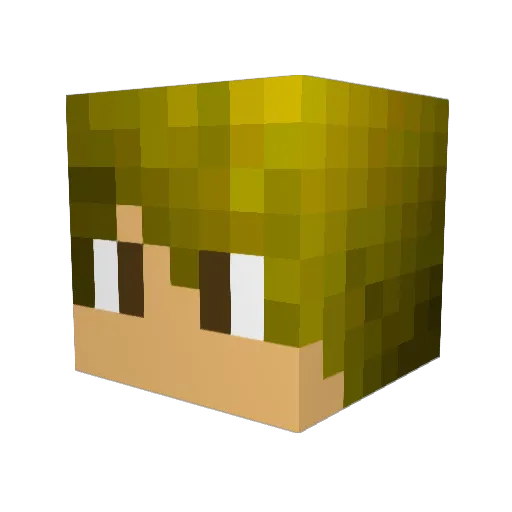 PeaceKeep3R Minecraft avatar head, 3D render