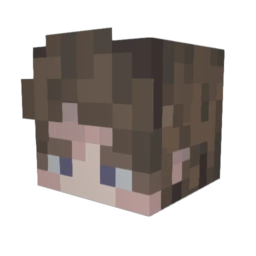 PeacePupper23 Minecraft avatar head, 3D render