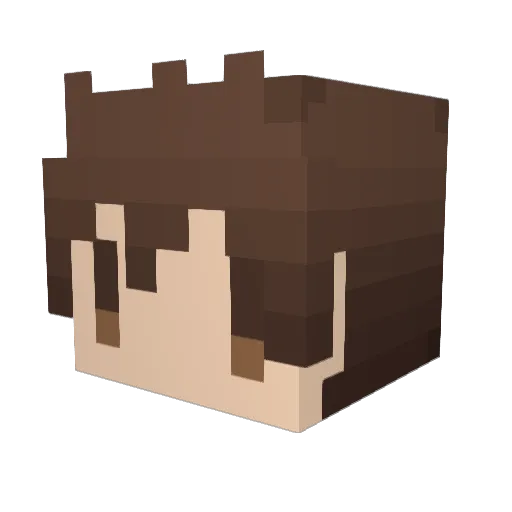PeaceRoad Minecraft avatar head, 3D render