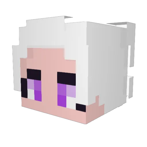 Peacedenka Minecraft avatar head, 3D render
