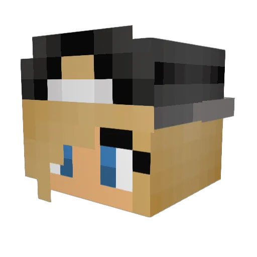 PeacefulHol Minecraft avatar head, 3D render