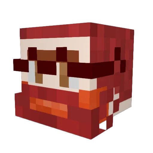 Peacefulbuilder Minecraft avatar head, 3D render