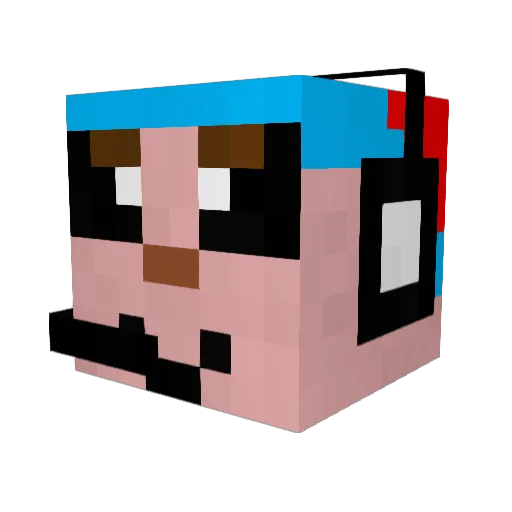 Peacemaker101 Minecraft avatar head, 3D render
