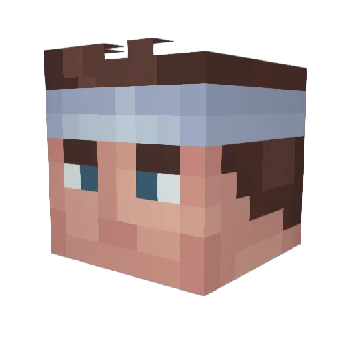 Peacemakr Minecraft avatar head, 3D render