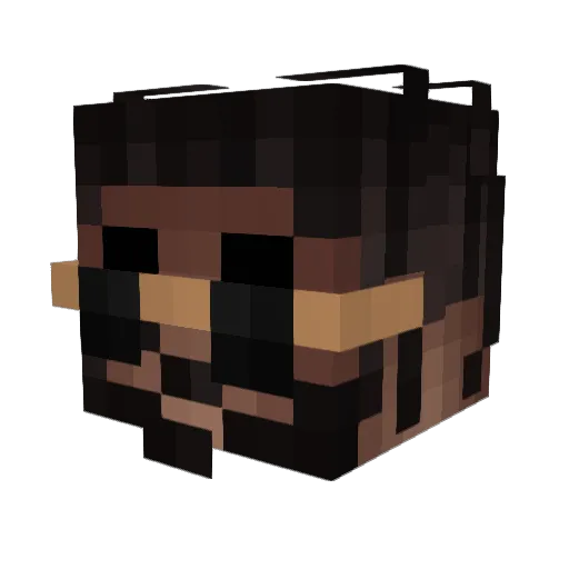 Peacenka Minecraft avatar head, 3D render
