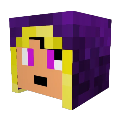 Peaceout7 Minecraft avatar head, 3D render