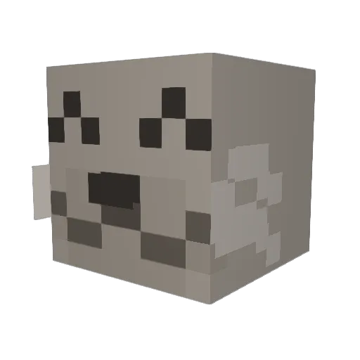 Peach090209 Minecraft avatar head, 3D render
