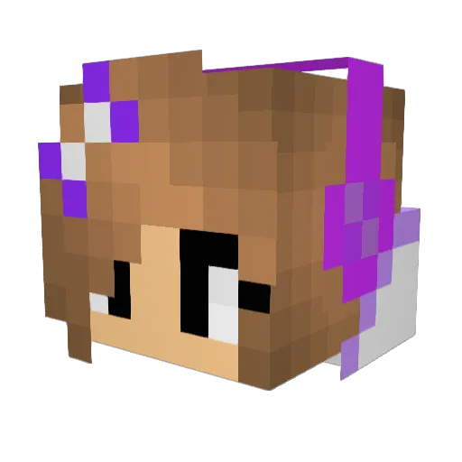 Peach416 Minecraft avatar head, 3D render
