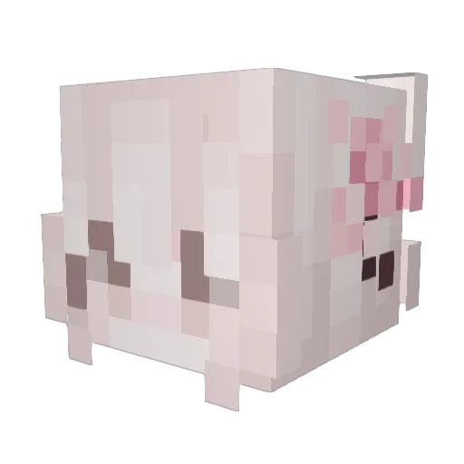 Peach61 Minecraft avatar head, 3D render