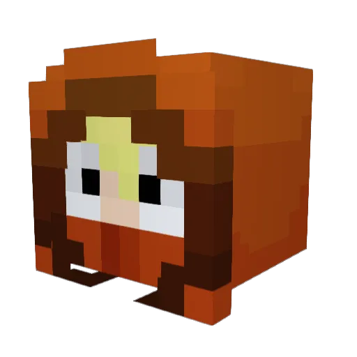 Peach692 Minecraft avatar head, 3D render