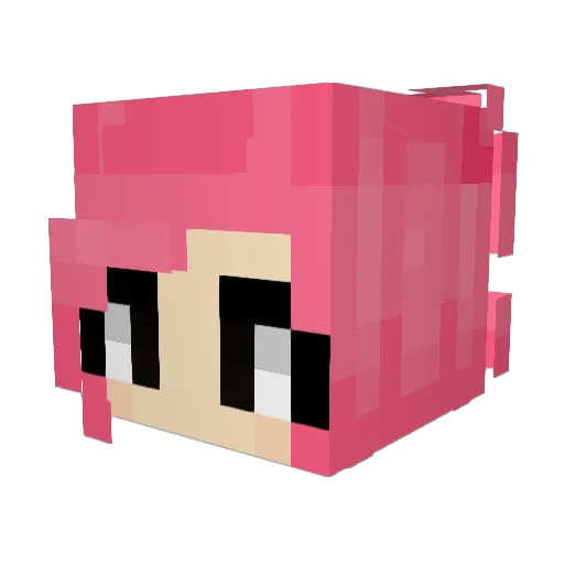 PeachBadger793 Minecraft avatar head, 3D render