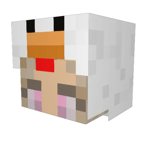 PeachBun217 Minecraft avatar head, 3D render