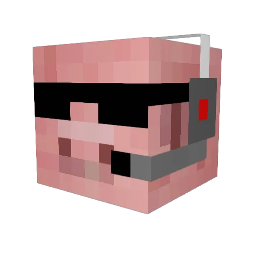 PeachDAboss Minecraft avatar head, 3D render