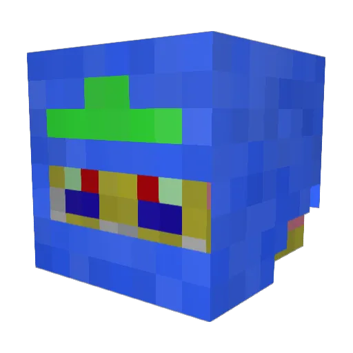 PeachFruitMC Minecraft avatar head, 3D render