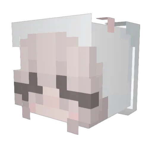 PeachLemonade01 Minecraft avatar head, 3D render