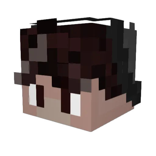 PeachLess Minecraft avatar head, 3D render