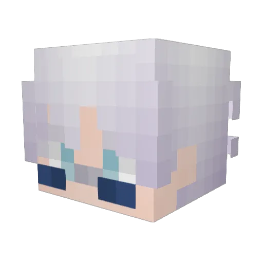 PeachMaker3 Minecraft avatar head, 3D render