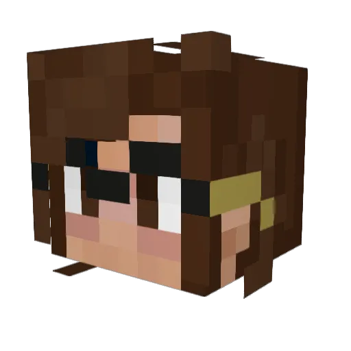 PeachMango99 Minecraft avatar head, 3D render