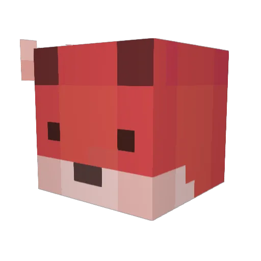 PeachMobbler Minecraft avatar head, 3D render