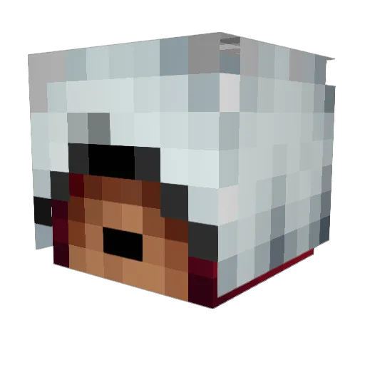 PeachSeeker Minecraft avatar head, 3D render