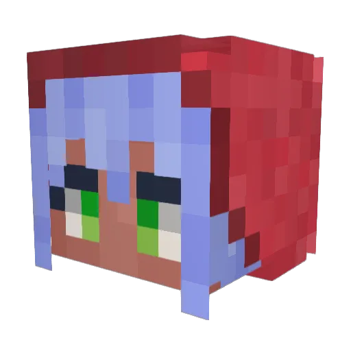 PeachSpace Minecraft avatar head, 3D render
