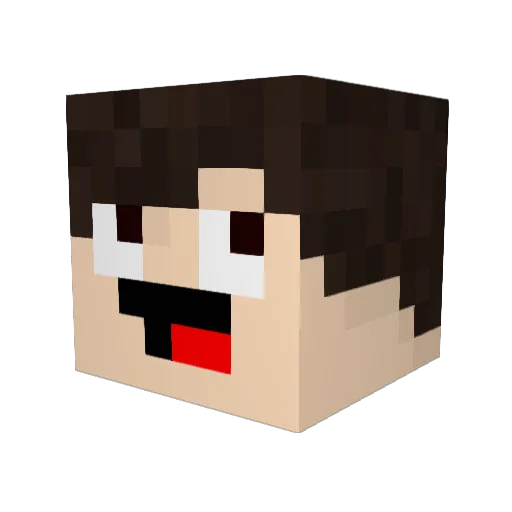 Peach_3 Minecraft avatar head, 3D render