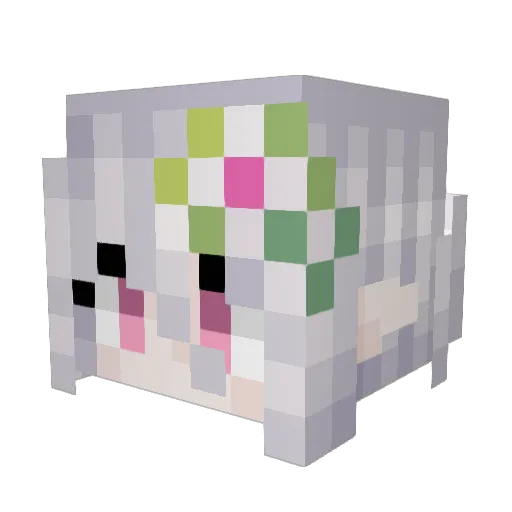 Peach_Hui Minecraft avatar head, 3D render