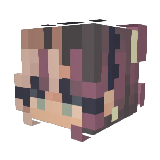 Peach_Idol Minecraft avatar head, 3D render