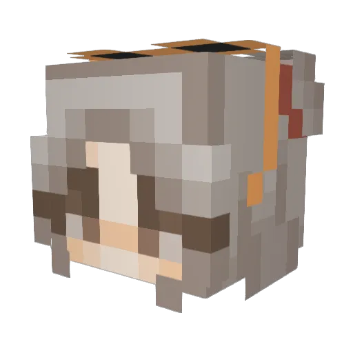 Peach_o_o Minecraft avatar head, 3D render