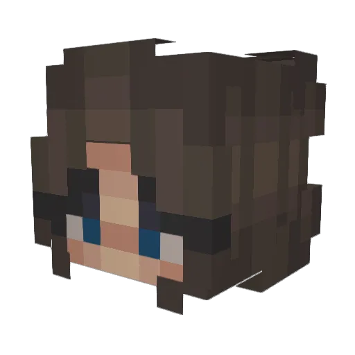 Peach_y_Bob_a Minecraft avatar head, 3D render