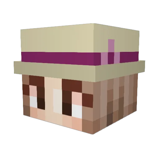 Peachbeast1 Minecraft avatar head, 3D render