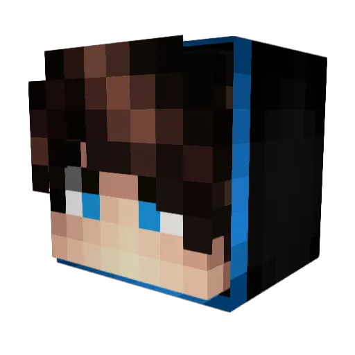 Peacher5 Minecraft avatar head, 3D render