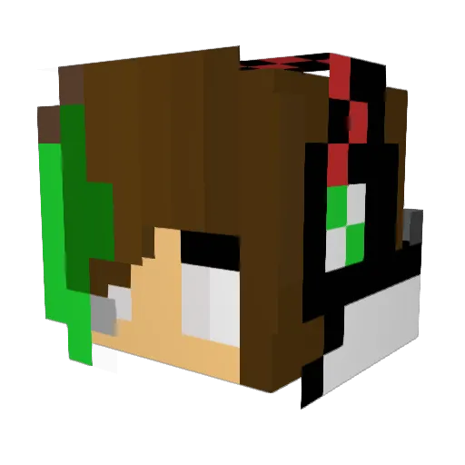Peaches02 Minecraft avatar head, 3D render
