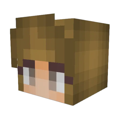 Peaches1506 Minecraft avatar head, 3D render