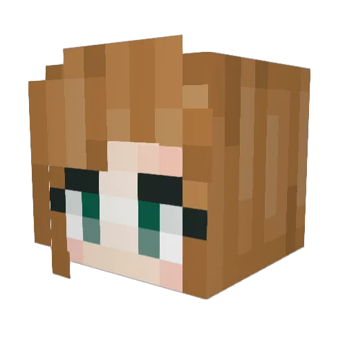 Peaches228 Minecraft avatar head, 3D render