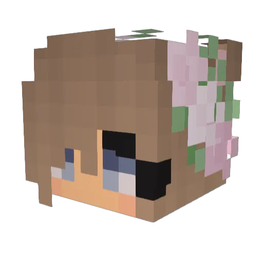 Peaches755 Minecraft avatar head, 3D render