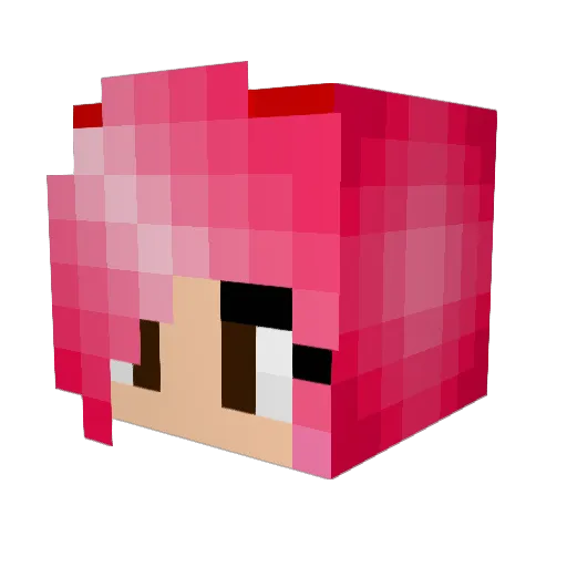 Peaches814 Minecraft avatar head, 3D render