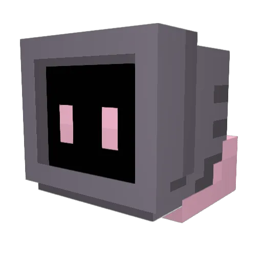Peachetti Minecraft avatar head, 3D render