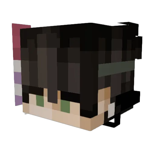 Peachh_bunn Minecraft avatar head, 3D render