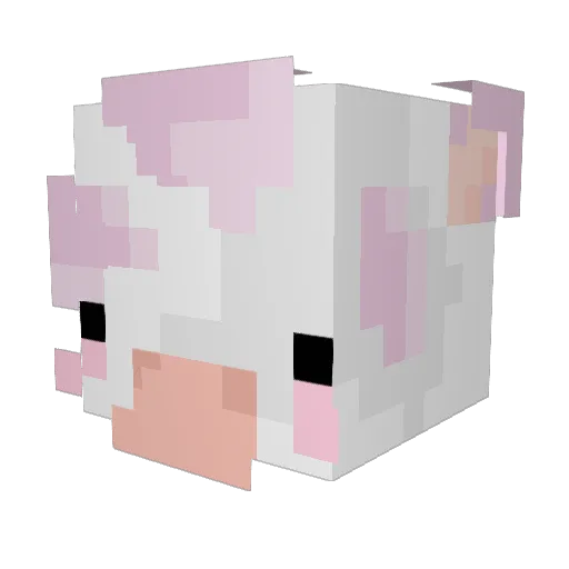 PeachiiDee Minecraft avatar head, 3D render