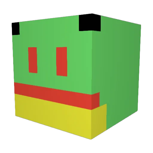 PeachiieP Minecraft avatar head, 3D render