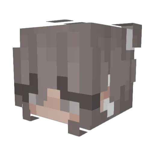 Peachiiesss Minecraft avatar head, 3D render