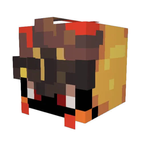 Peachiphoe Minecraft avatar head, 3D render