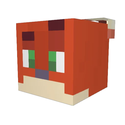 Peachnight123 Minecraft avatar head, 3D render