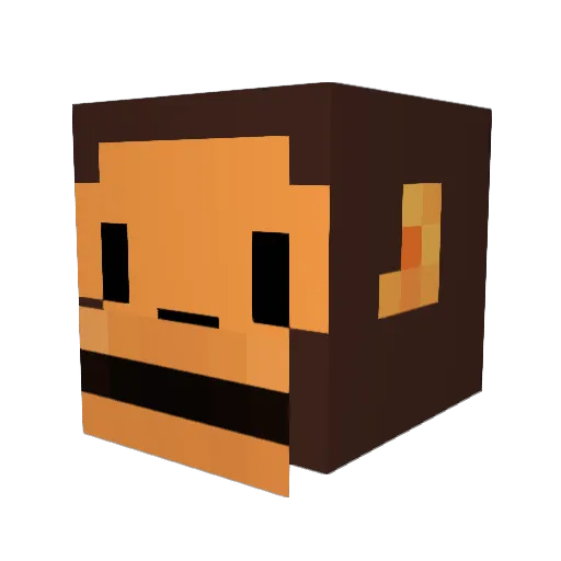 Peachnosis Minecraft avatar head, 3D render