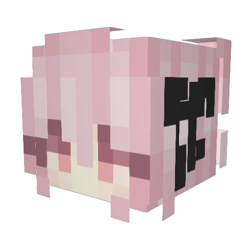 Peachy34543 Minecraft avatar head, 3D render