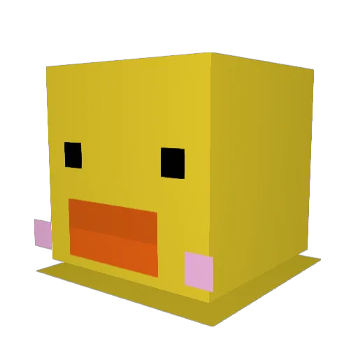 PeachyKeen47 Minecraft avatar head, 3D render