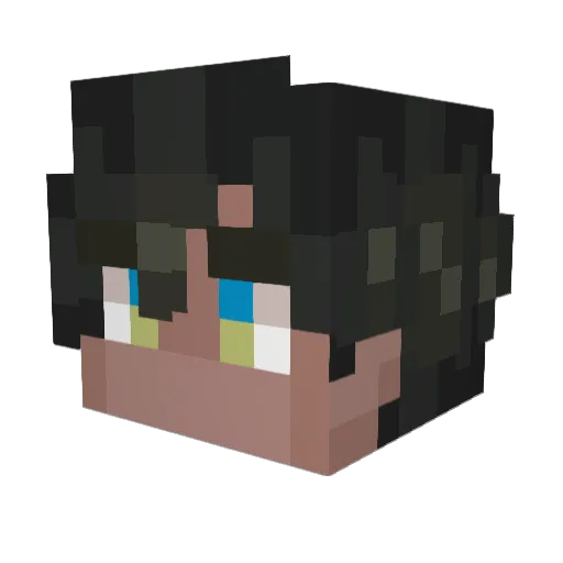 PeachyKenn Minecraft avatar head, 3D render